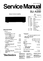 Technics - SUA-200 - Service manual 